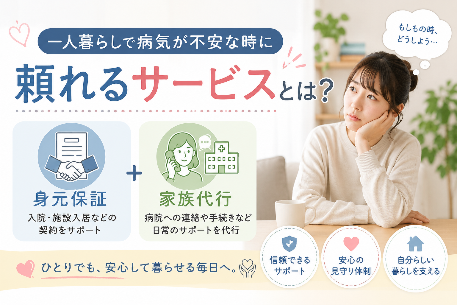 ひとり暮らし 病気 サービス