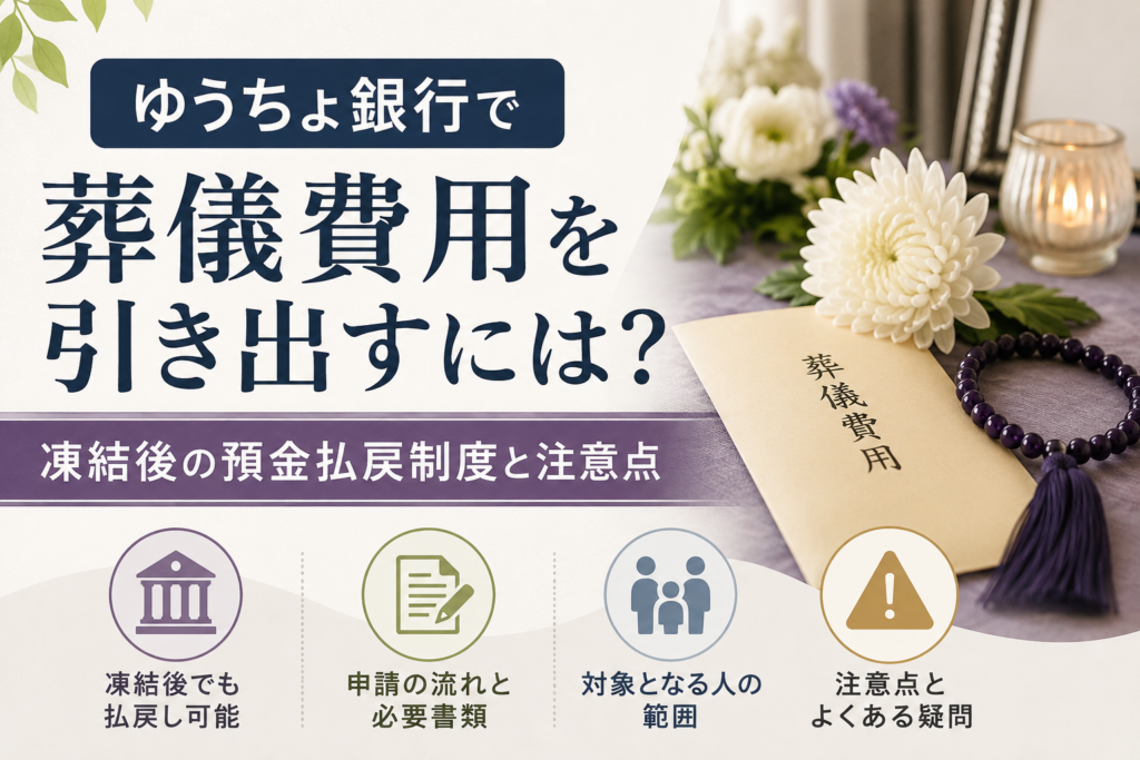 ゆうちょ銀行 葬儀費用 引き出す