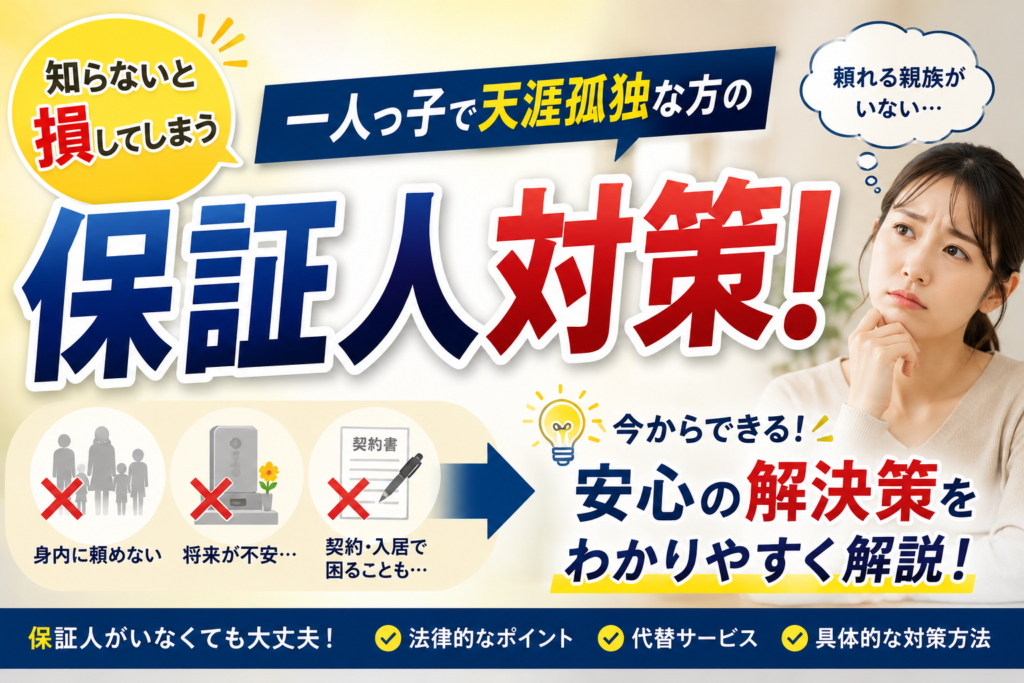 一人っ子 天涯孤独 保証人