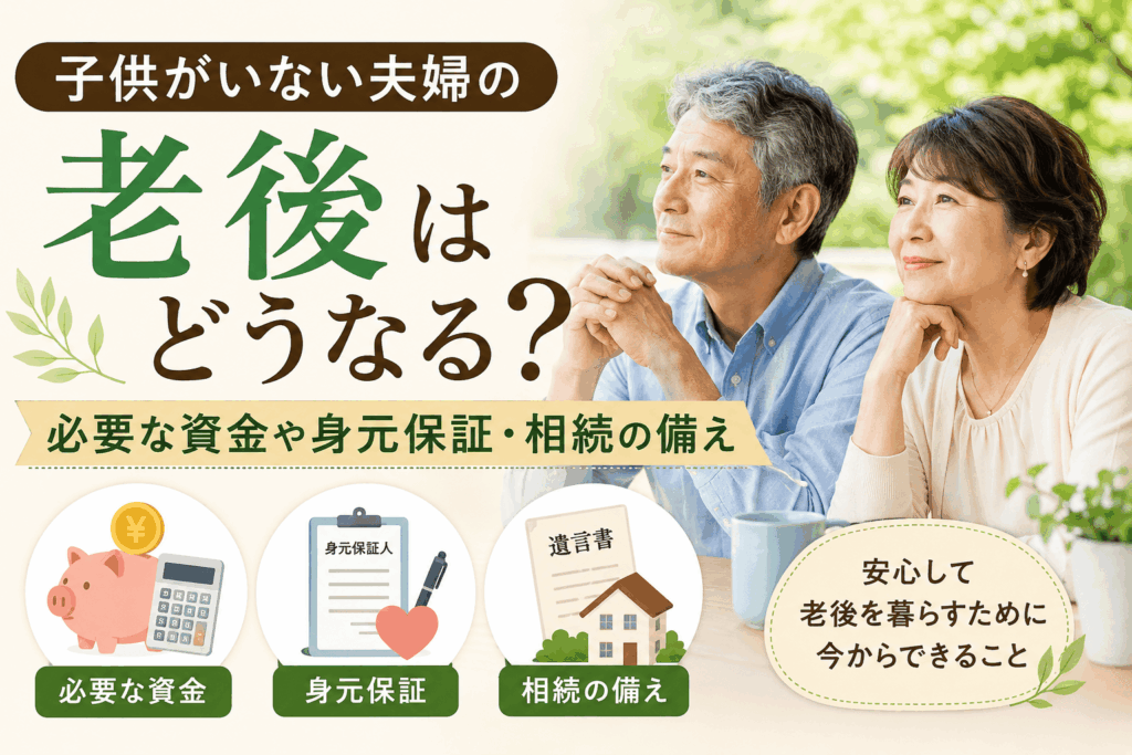 子供がいない夫婦 老後 どうなる