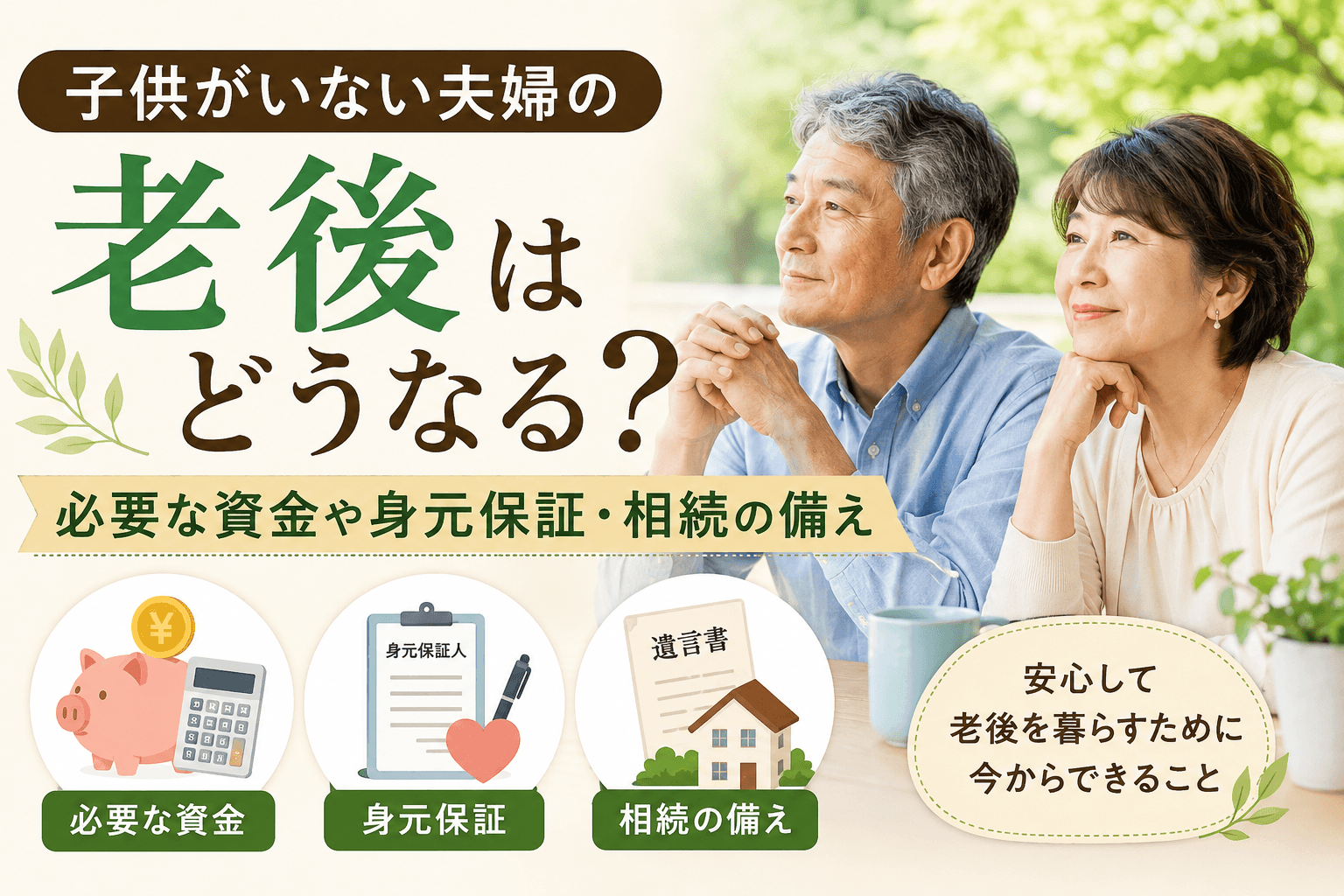 子供がいない夫婦 老後 どうなる