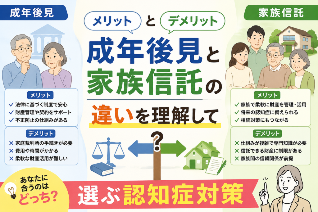 成年後見と家族信託のメリットとデメリット