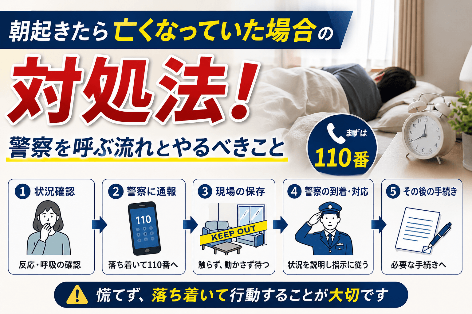 朝起きたら亡くなっていた