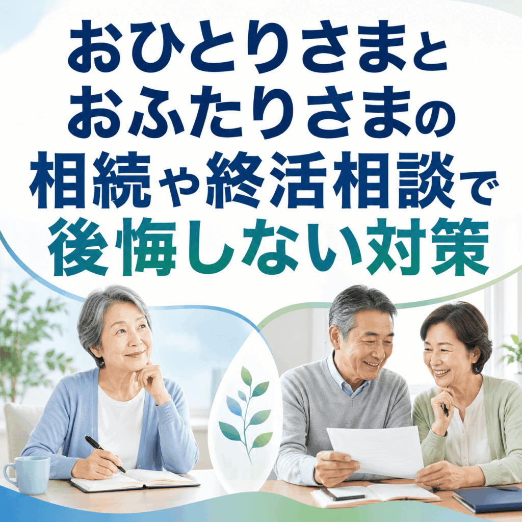 おひとりさま お ふたり さま の 相続 終 活 相談