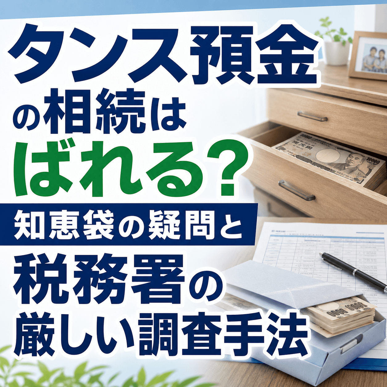 タンス 預金 相続 知恵袋