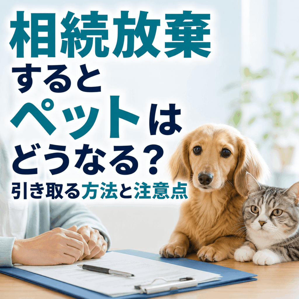 ペット 相続放棄 どうなる