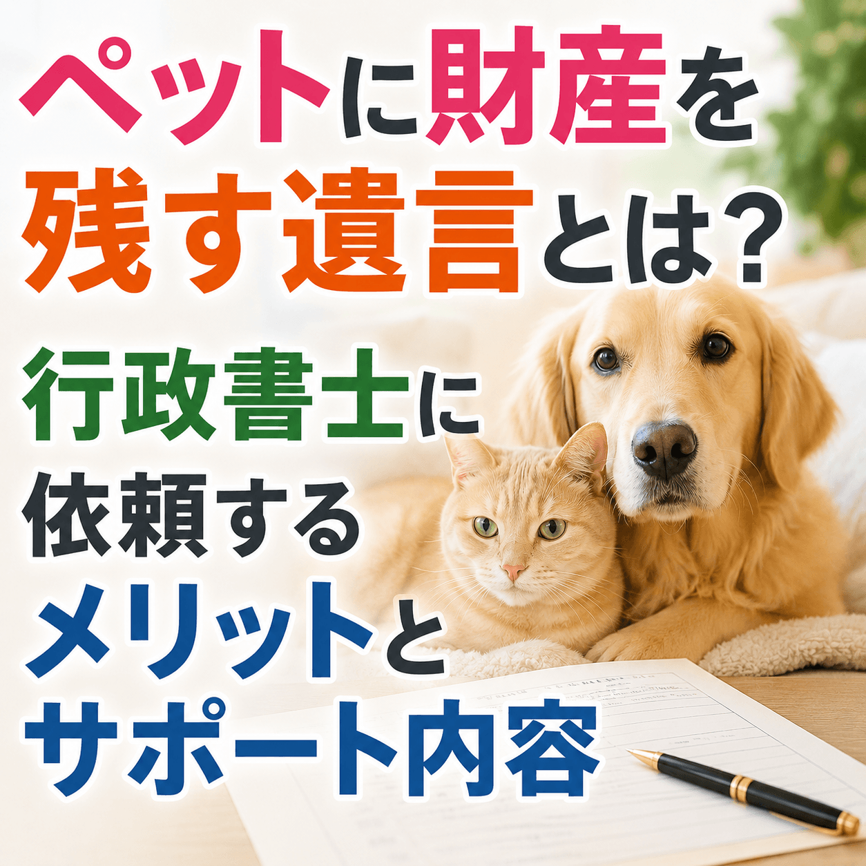 ペット 遺言 行政書士