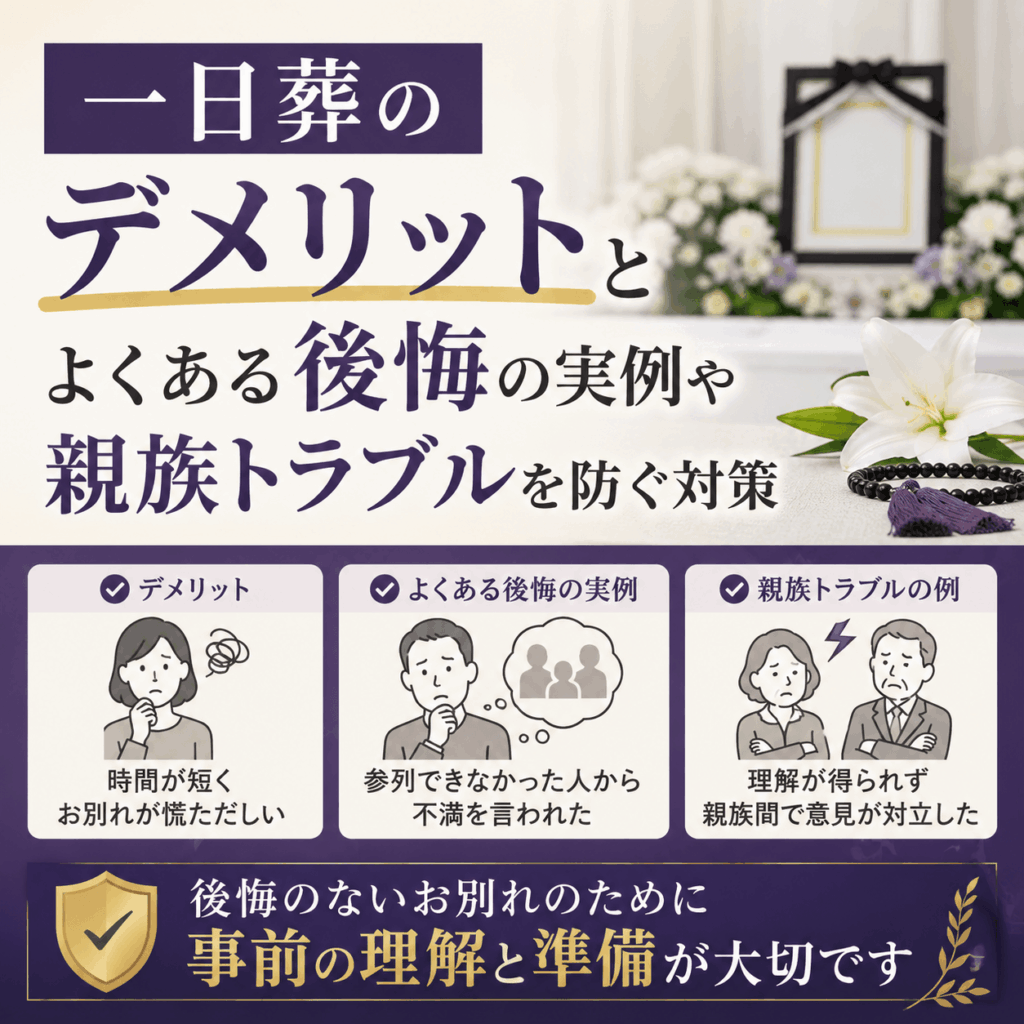 一日葬 デメリット