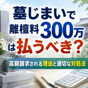 墓じまい 離檀料 300万