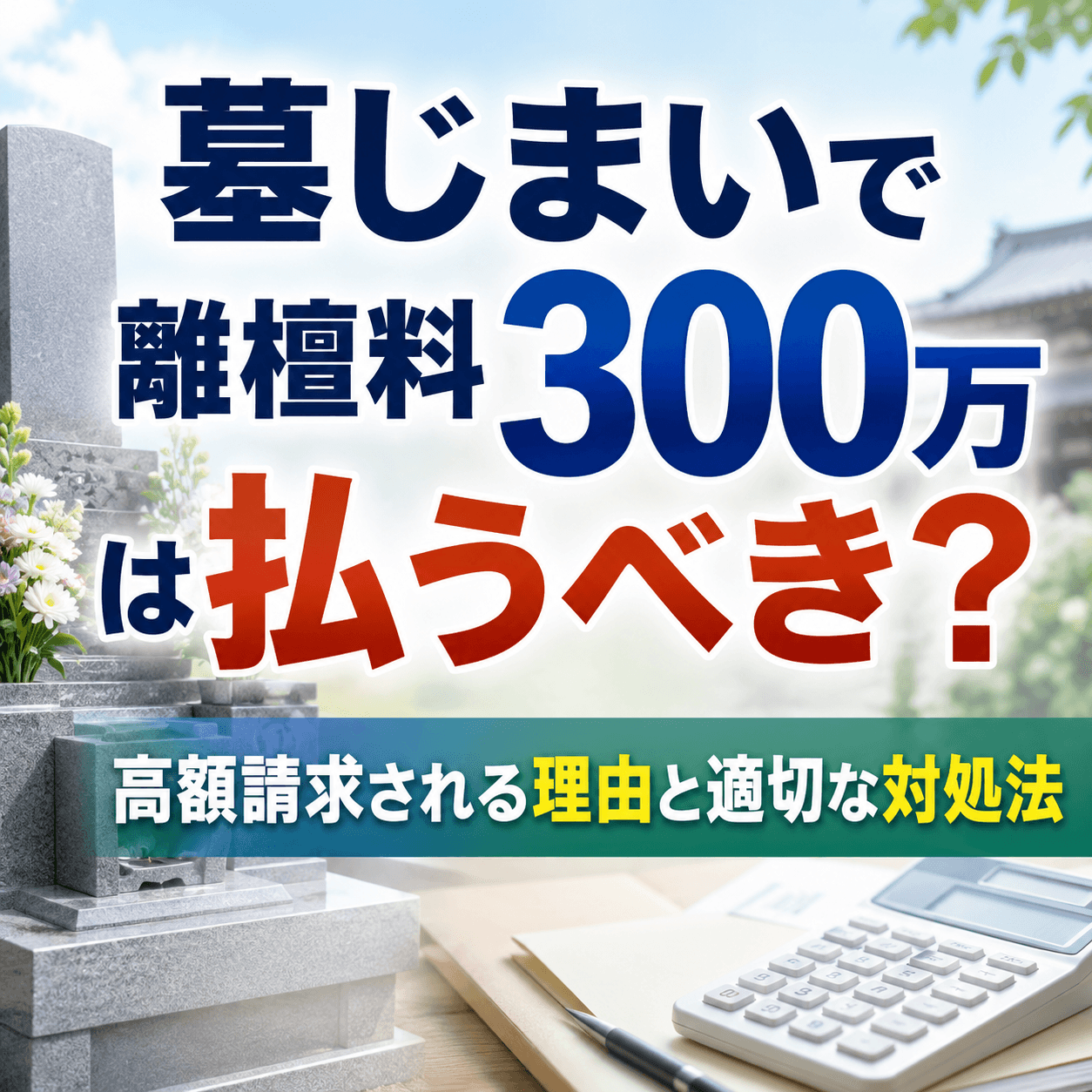 墓じまい 離檀料 300万