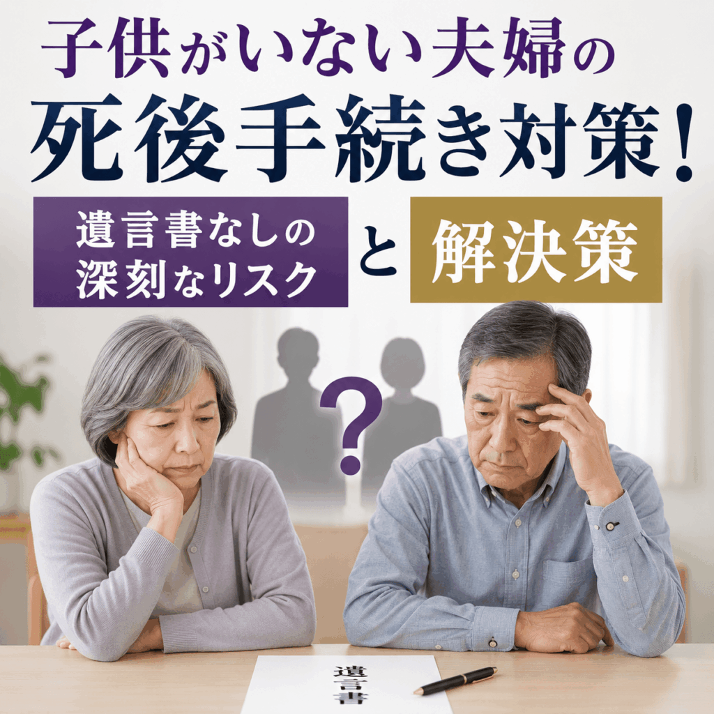 子供がいない夫婦 　遺言書なし