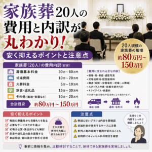 家族葬 20人 費用