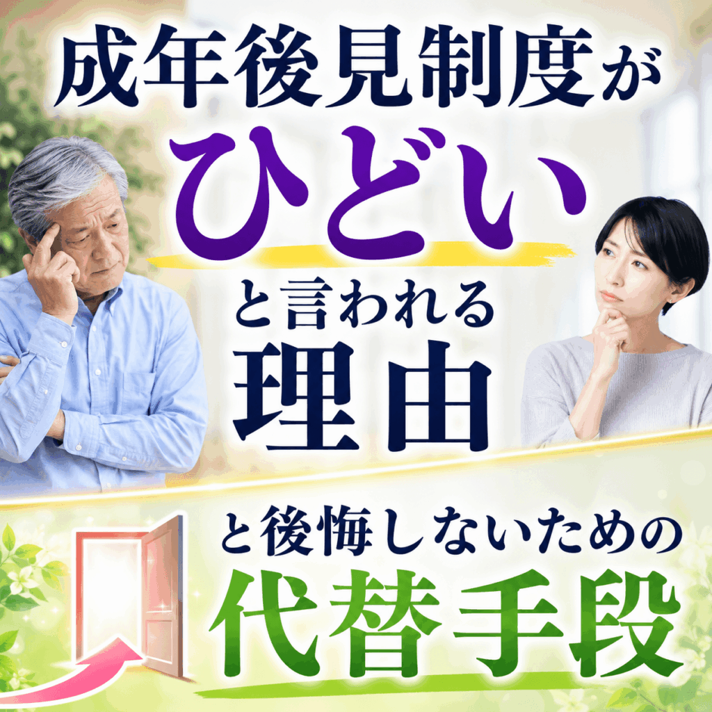 成年後見制度 ひどい