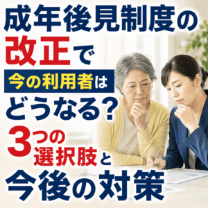 成年後見制度　改定 今の利用者