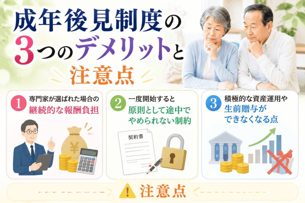 成年後見制度の3つのデメリット