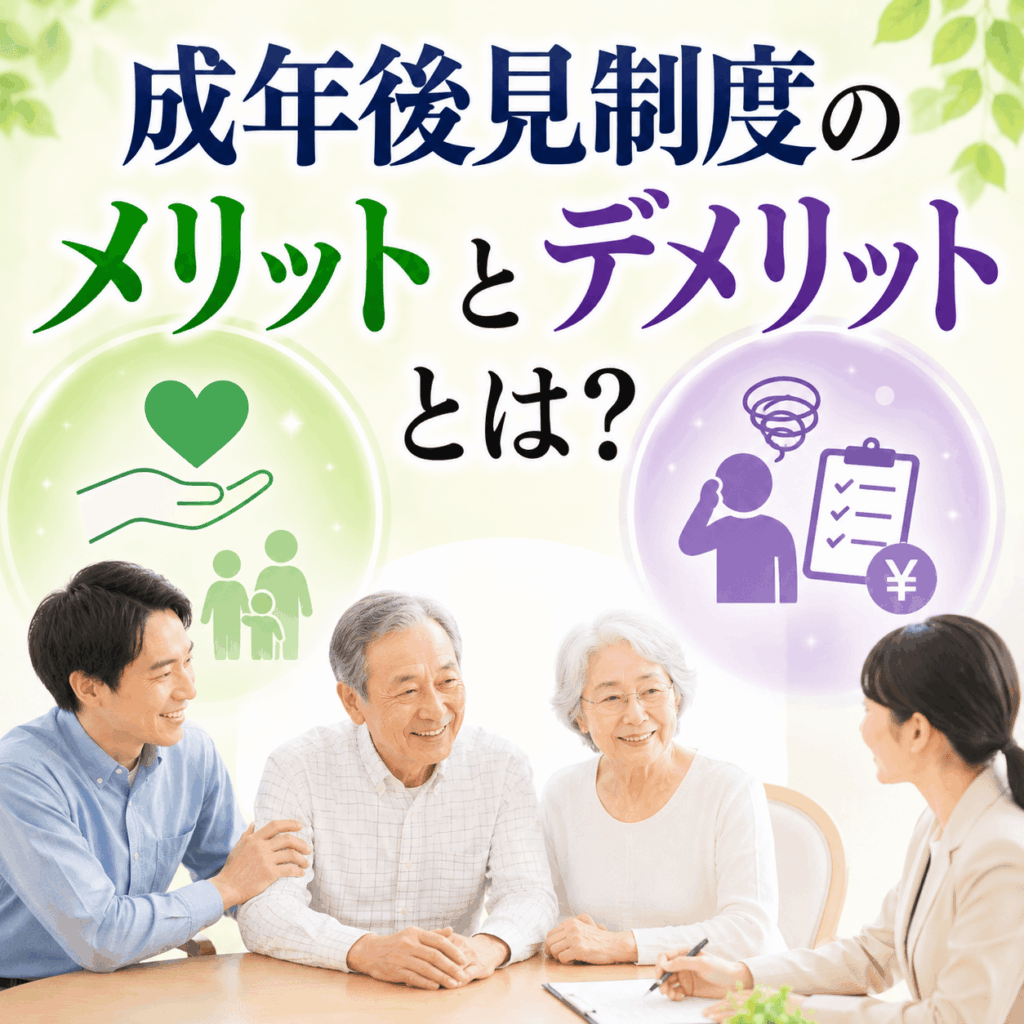 成年後見制度のメリットとデメリットとは？利用前に知るべき注意点