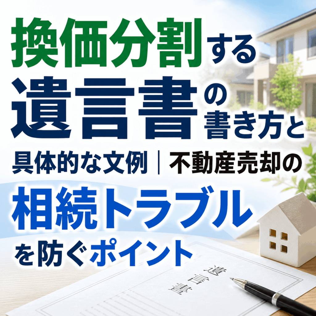 換価分割 遺言書 書き方