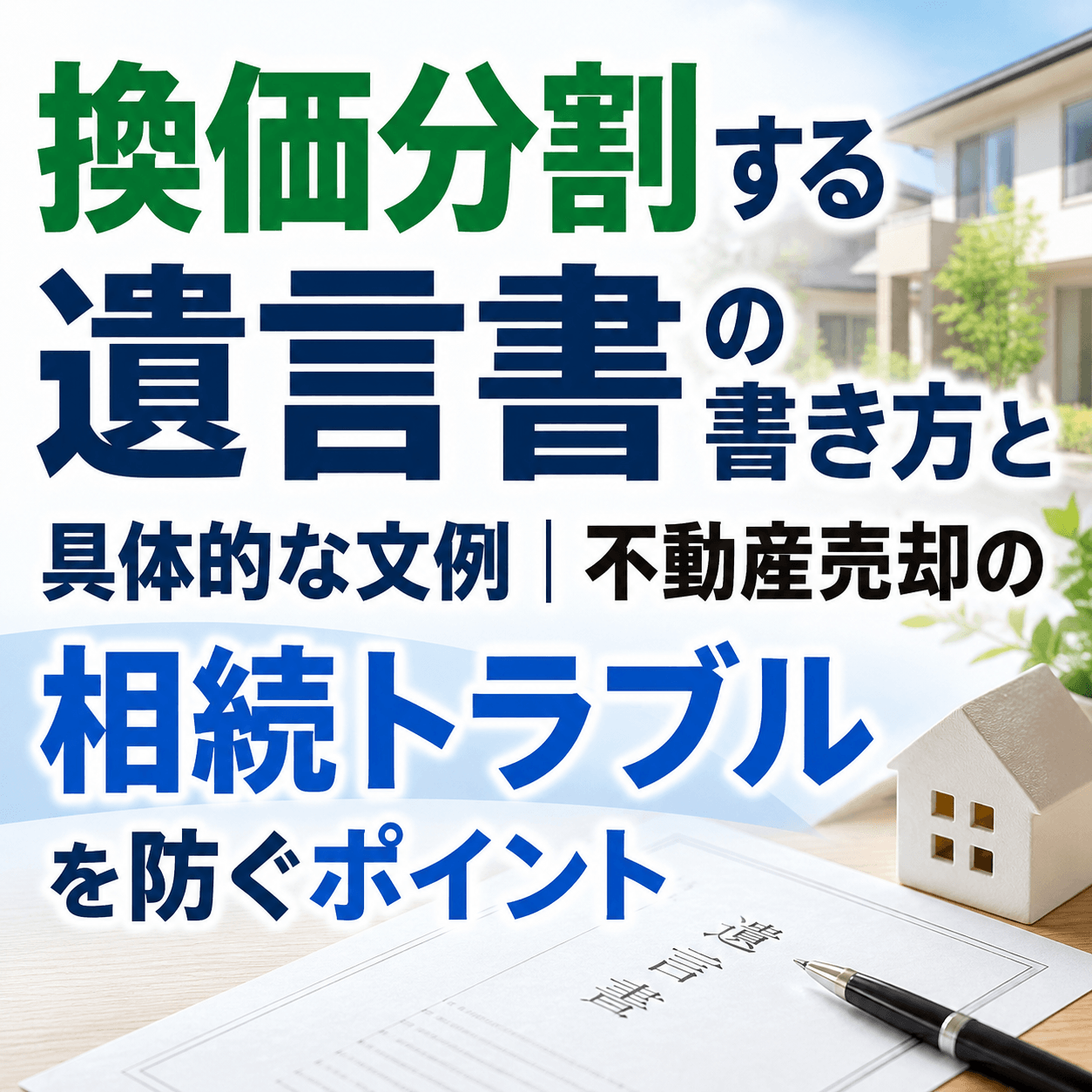 換価分割 遺言書 書き方