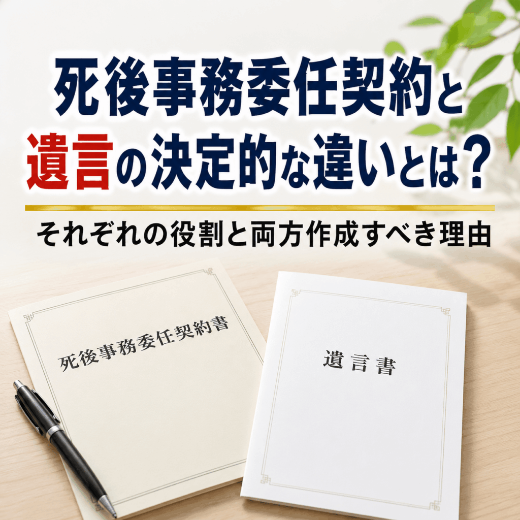 死後事務委任契約 遺言 違い