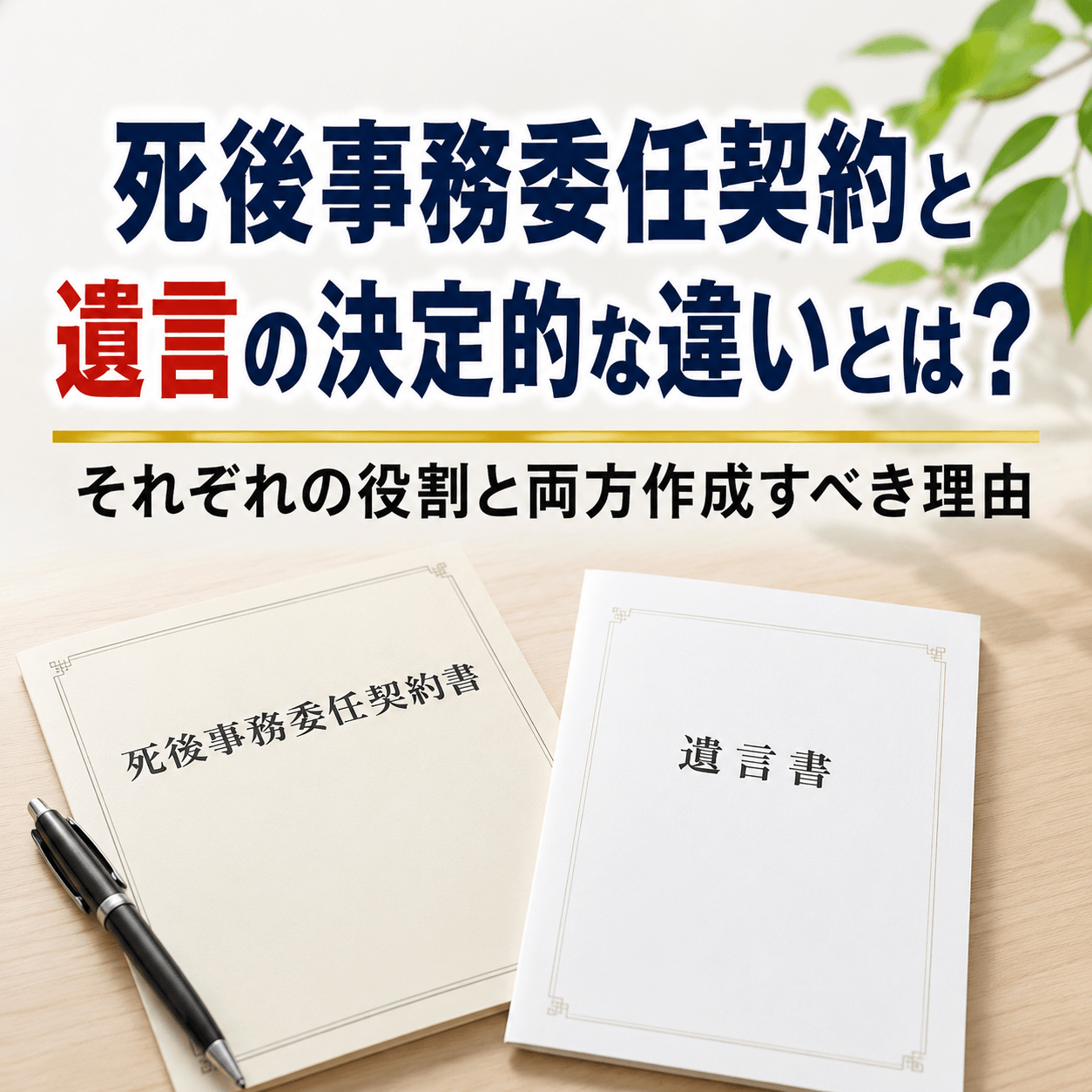 死後事務委任契約 遺言 違い