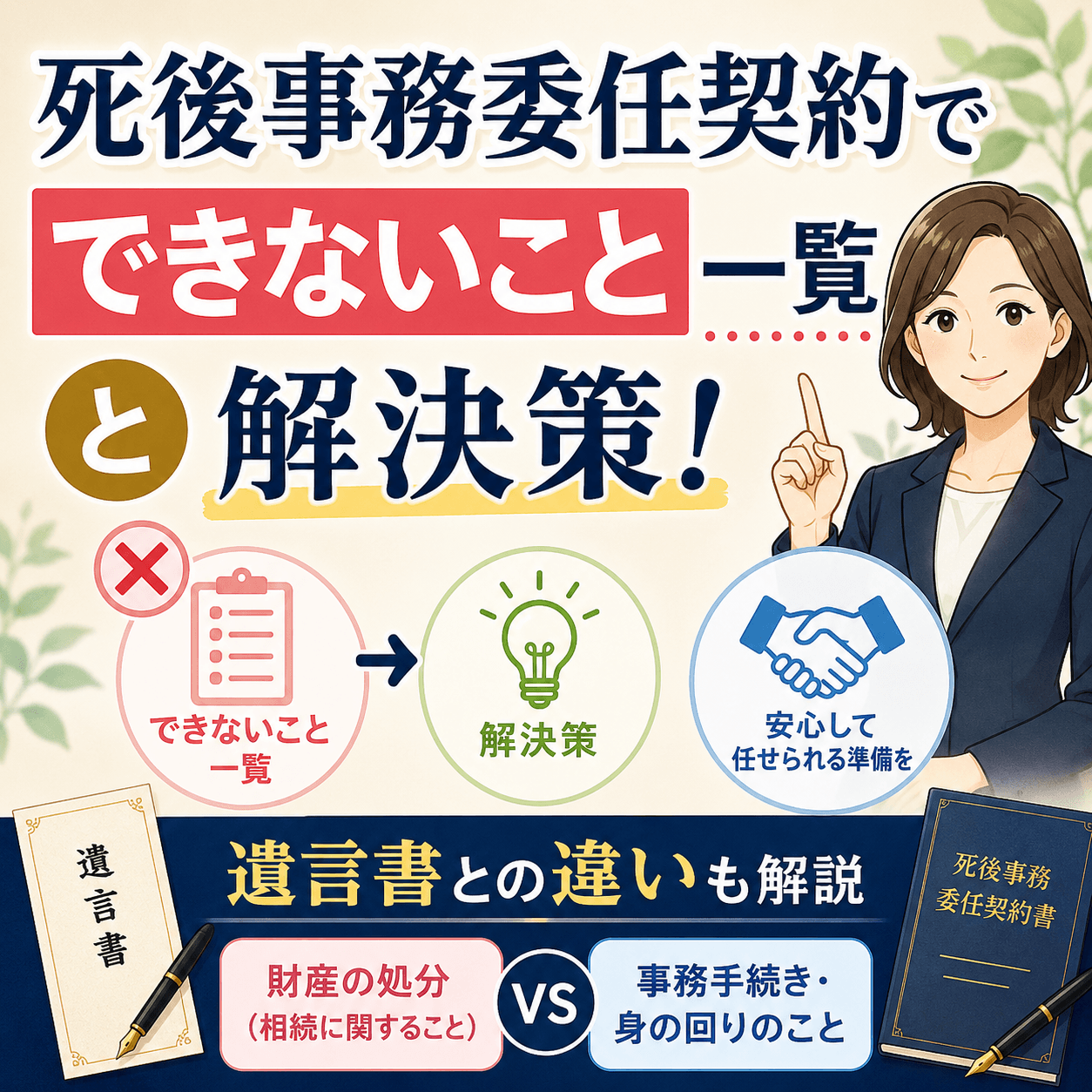 死後事務委任契約でできないこと