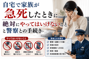 自宅で家族が急死したときに絶対にやってはいけないことと警察との手続き
