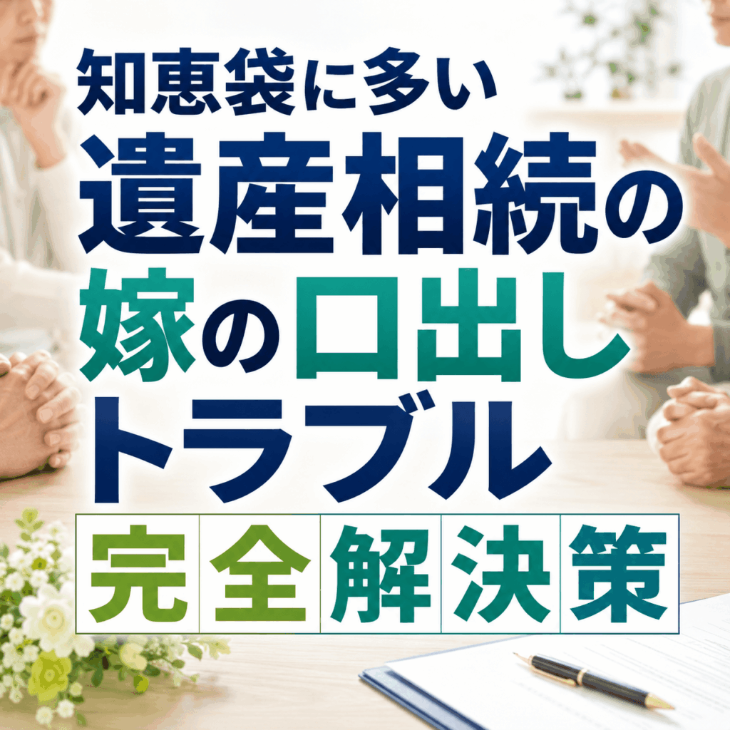 遺産 相続 嫁 口出し 知恵袋