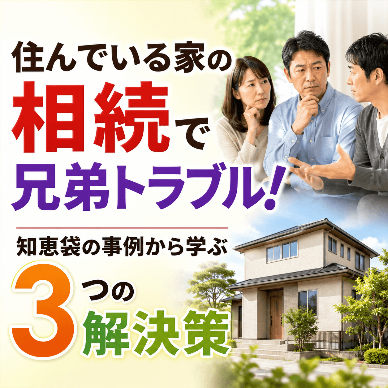 住んでいる家の相続 兄弟 知恵袋