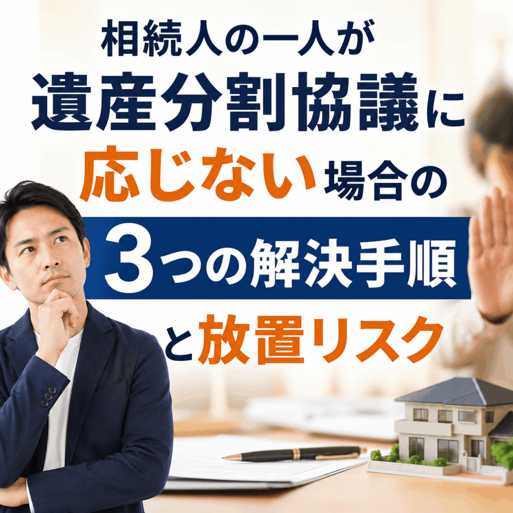 相続人の一人が 遺産分割協議に応じない