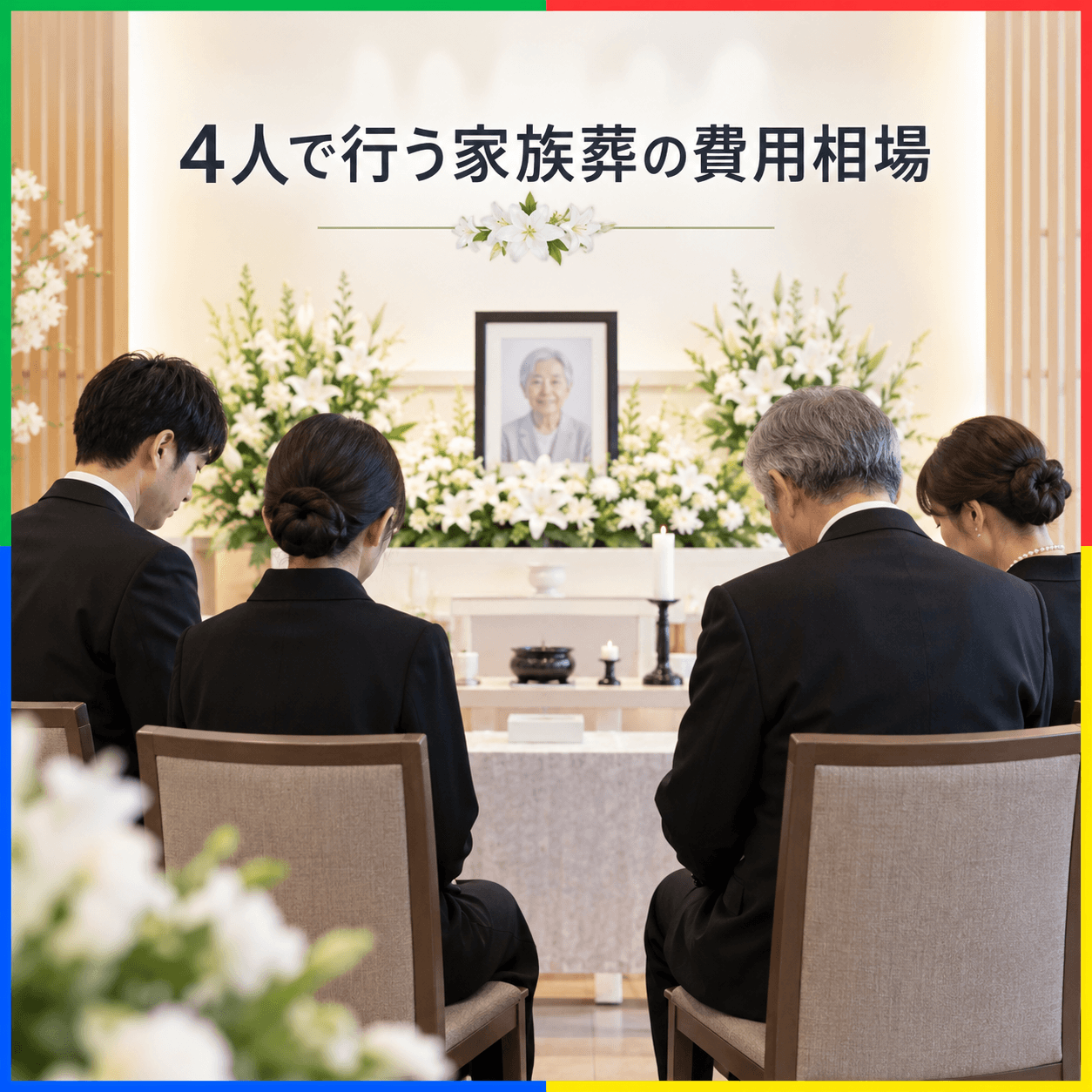 4人で行う家族葬の費用相場