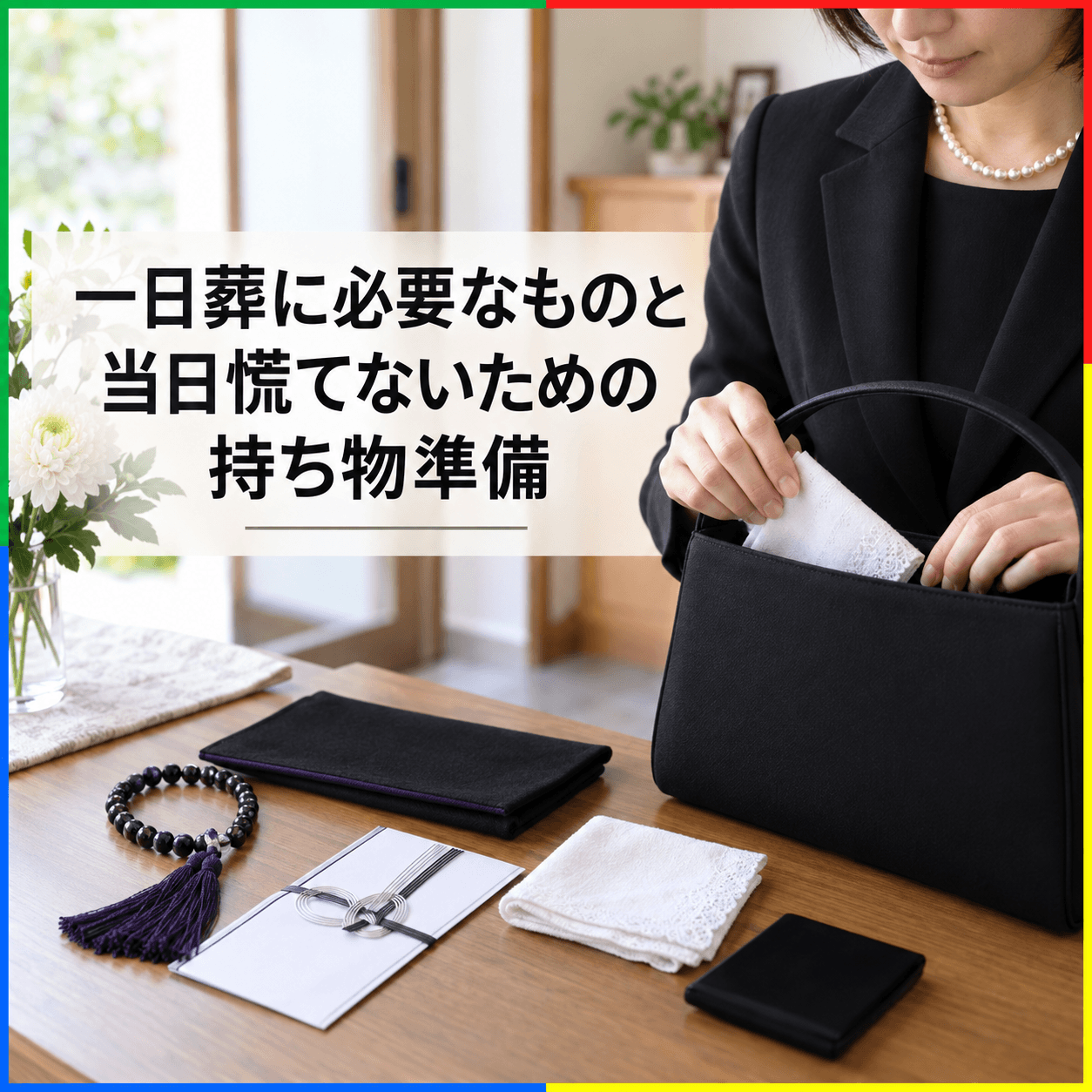 一日葬に必要なものと当日慌てないための持ち物準備