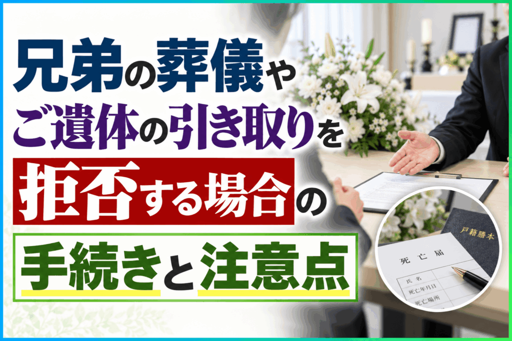 兄弟 葬儀 拒否