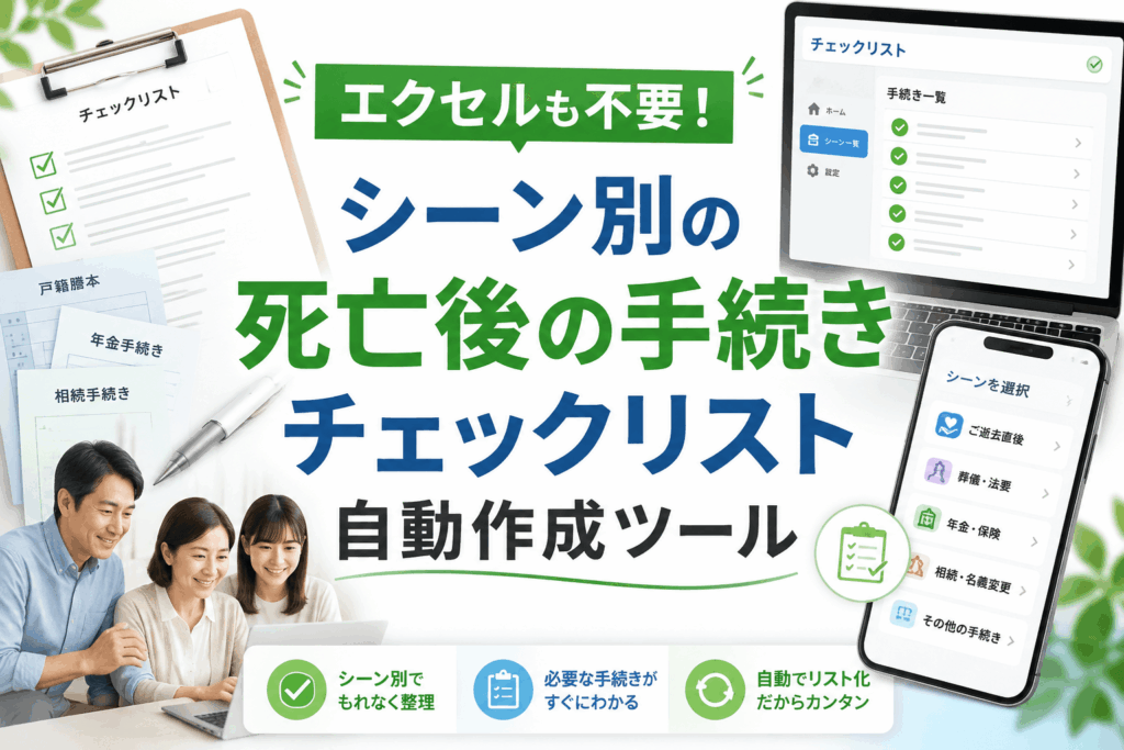 死亡後の手続き チェック リスト エクセル