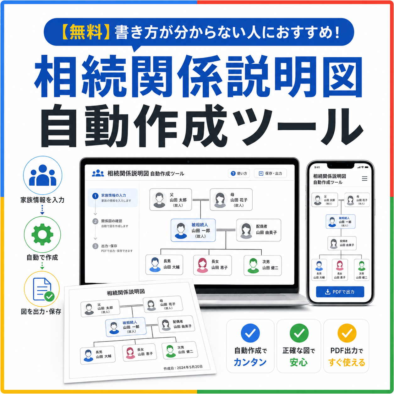 相続関係説明図 書き方 分からない