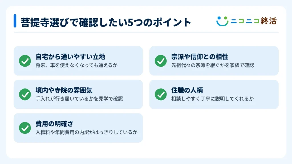 菩提寺選びで確認したい5つのポイント